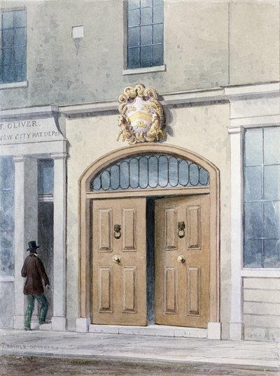 The Entrance to Coachmakers Hall, 1854 by Thomas Hosmer Shepherd