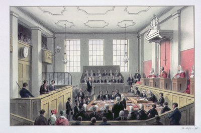 The Old Bailey, London (interior) by Thomas Hosmer Shepherd