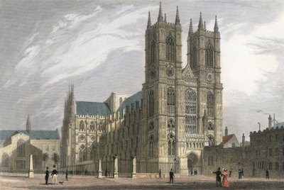 Westminster Abbey, West Front by Thomas Hosmer Shepherd