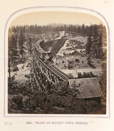 Train on Secret Town Bridge by Thomas Houseworth
