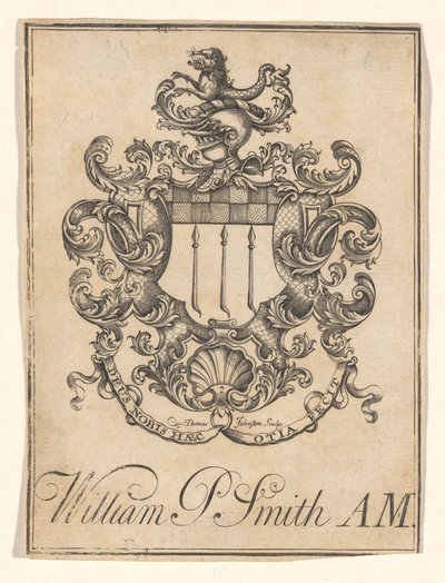 Bookplate of William P. Smith by Thomas Johnston