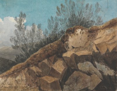 Study of Rocks, near Pencerrig, Wales by Thomas Jones