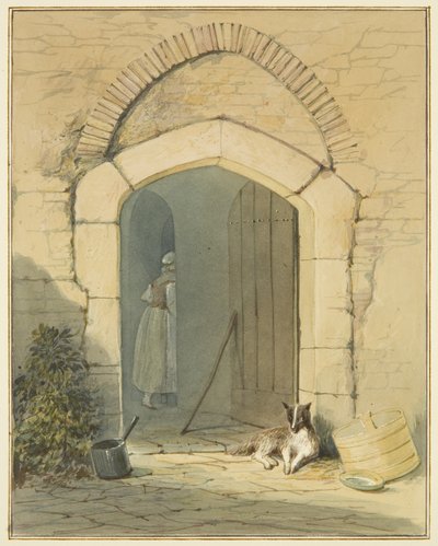 Farmhouse Entrance by Thomas Leeson the Elder Rowbotham