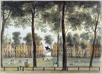 Queen Square, looking south-east by Thomas Leeson the Elder Rowbotham