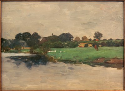 River Landscape near Hamburg by Thomas Ludwig Herbst