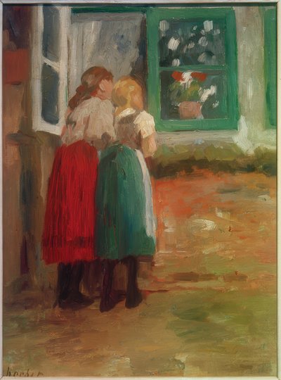 Two Girls at the Window by Thomas Ludwig Herbst