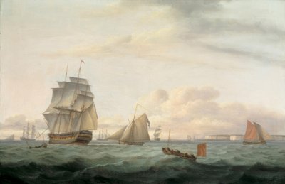 Shipping off Ramsgate Harbour by Thomas Luny