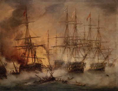 The Battle of Navarino, 20 October 1827 by Thomas Luny