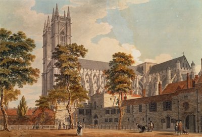 Westminster Abbey From The Schools by Thomas Malton Jnr.