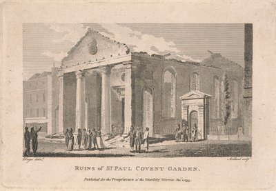 Ruins of St. Paul Covent Garden by Thomas Medland