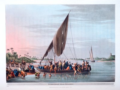 Ferry Boat Near Nedssili, 1801 by Thomas Milton