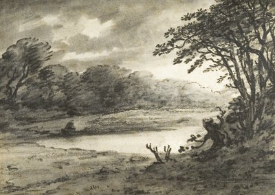 Lake Scene by Thomas Monro