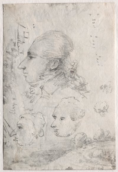 Studies of Heads by Thomas Monro