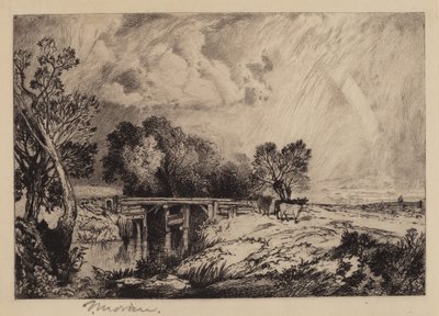 A Rustic Bridge by Thomas Moran