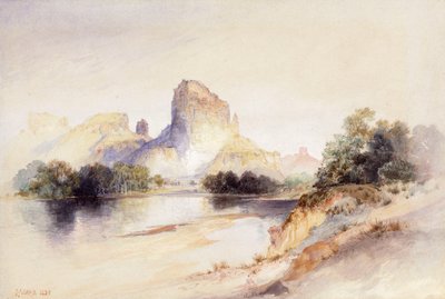 Castle Butte, Green River, Wyoming, 1894 by Thomas Moran