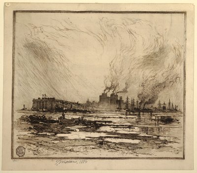 Communipaw, New Jersey by Thomas Moran