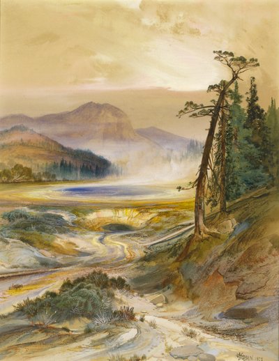 Excelsior Geyser, Yellowstone Park, 1873 by Thomas Moran