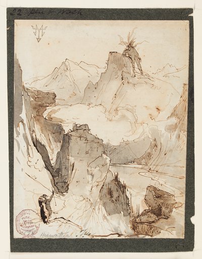 Hiawatha sees Mudjekeewis by Thomas Moran