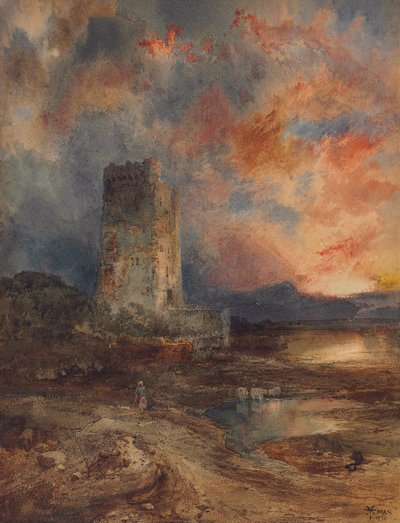 Sunset on the Moor, 1880 by Thomas Moran