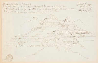 Two Cliffs in Grand Canyon, Arizona by Thomas Moran