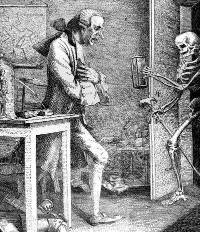 Sterne and Death, 1768 by Thomas Patch