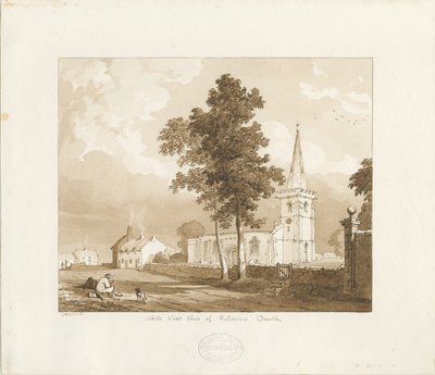 Rolleston Church by Thomas Peploe Wood