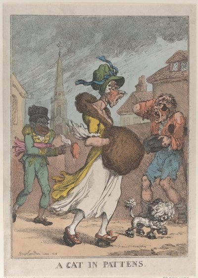 A Cat in Pattens by Thomas Rowlandson