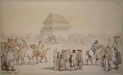 A Crowded Race Meeting by Thomas Rowlandson