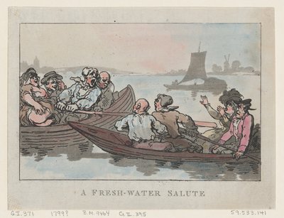 A Fresh-Water Salute by Thomas Rowlandson