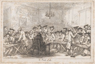 A Print Sale--A Night Auction, 1788 by Thomas Rowlandson