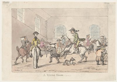 A Riding House by Thomas Rowlandson