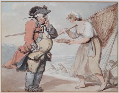 A Shrimp, Sir? by Thomas Rowlandson
