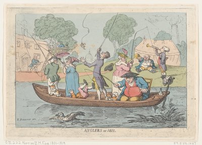 Anglers of 1811 by Thomas Rowlandson
