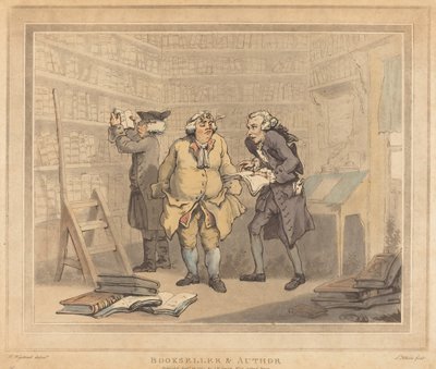 Bookseller and Author by Thomas Rowlandson
