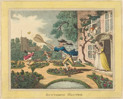 Butterfly Hunting by Thomas Rowlandson