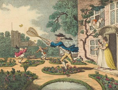 Butterfly Hunting by Thomas Rowlandson