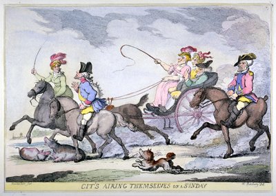 Cits Airing Themselves on a Sunday by Thomas Rowlandson