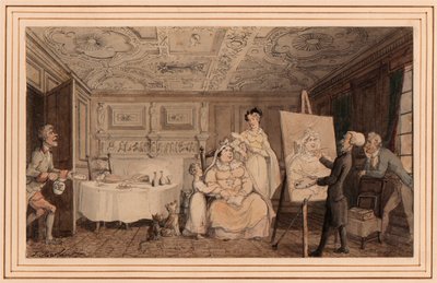 Dr. Syntax Painting a Portrait by Thomas Rowlandson