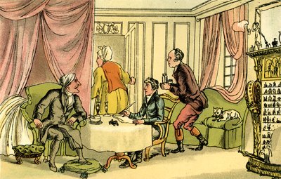 Dr Syntax making his will by Thomas Rowlandson