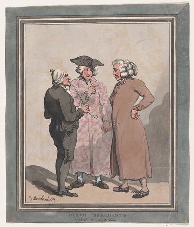 Dutch Merchants Sketched at Amsterdam, 1796-97 by Thomas Rowlandson