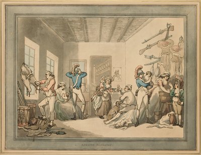English Barracks, 1788 by Thomas Rowlandson
