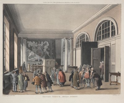 Excise Office, Broad Street by Thomas Rowlandson