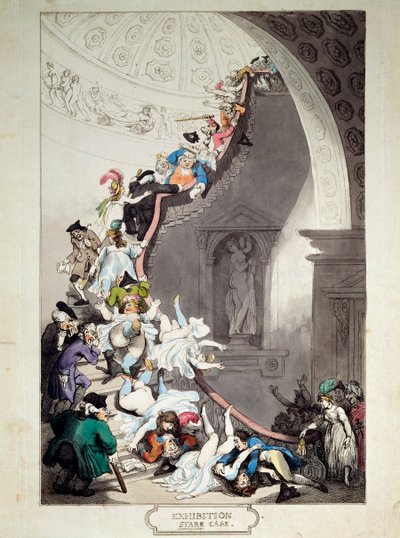 Exhibition Staircase, 1811 by Thomas Rowlandson