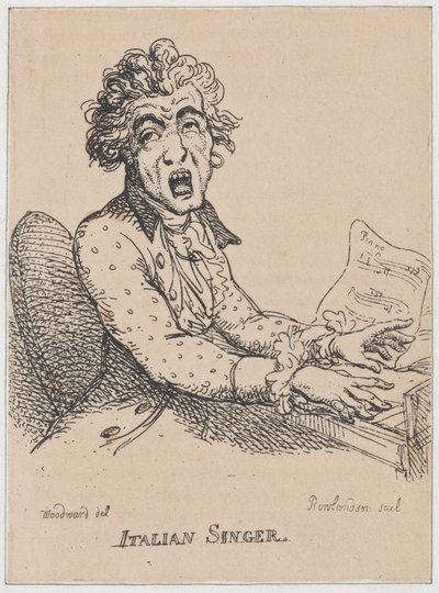 Italian Singer, April 1808 by Thomas Rowlandson