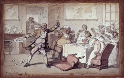 Madness at the Dinner Table by Thomas Rowlandson