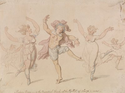 Modern Grace...The Ballet of Alonzo e Cara by Thomas Rowlandson