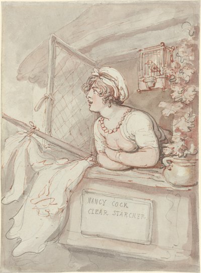 Nancy Cock - Clear Starcher by Thomas Rowlandson