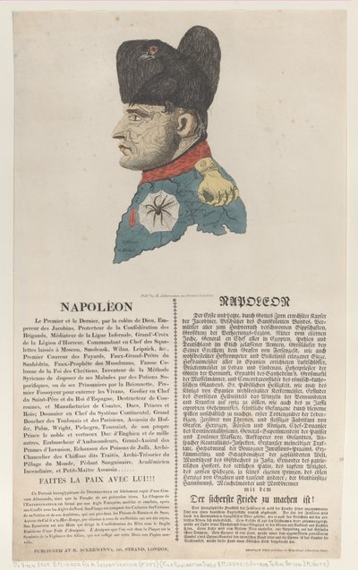 Napoleon, March 1814 by Thomas Rowlandson