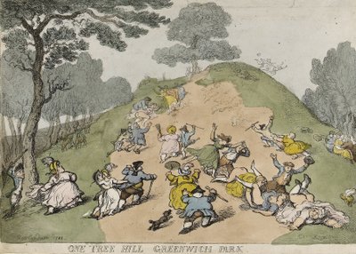 One Tree Hill, in Greenwich Park, England by Thomas Rowlandson