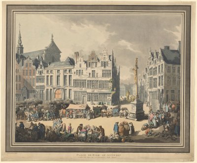 Place de Meir at Antwerp by Thomas Rowlandson